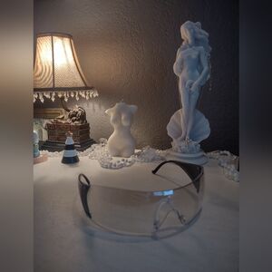 Y2K Clear Fashion shield sunglasses